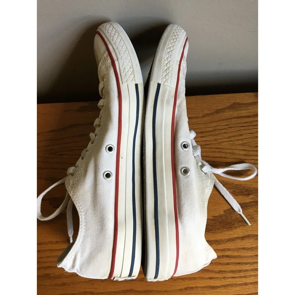 Converse All Star Shoes Mens 7 Womens 9 White Excellent Low Top Canvas M7652 - Picture 9 of 12